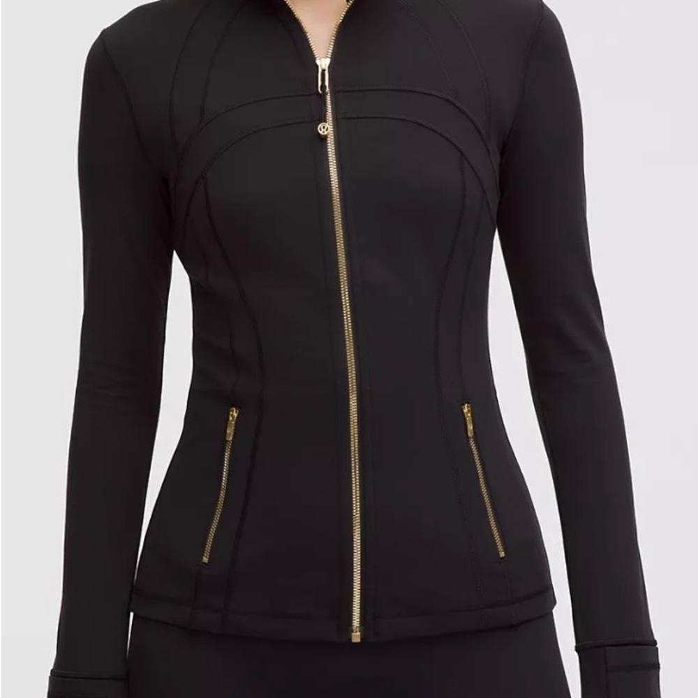 Lululemon Athletica Black Jacket with Gold Zipper